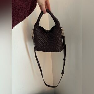 Anthropologie Basket Weave Woven Crossbody Purse